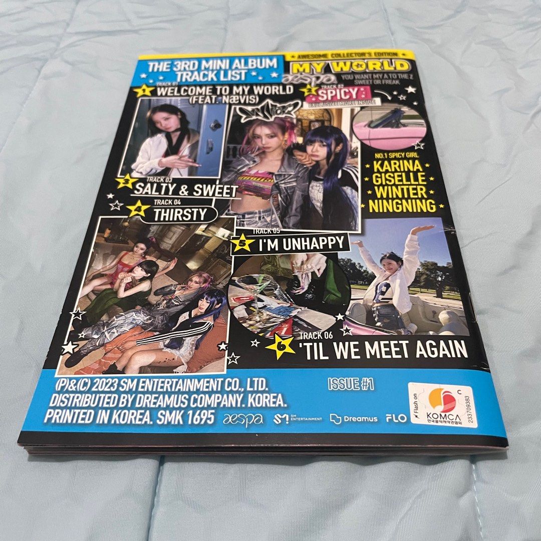 AESPA MY WORLD Zine version (Category: Magazines) located in Mandaluyong City. Submitted by akihabara48 (Listing ID 1343340222, Image 2). Description: Magazine only.