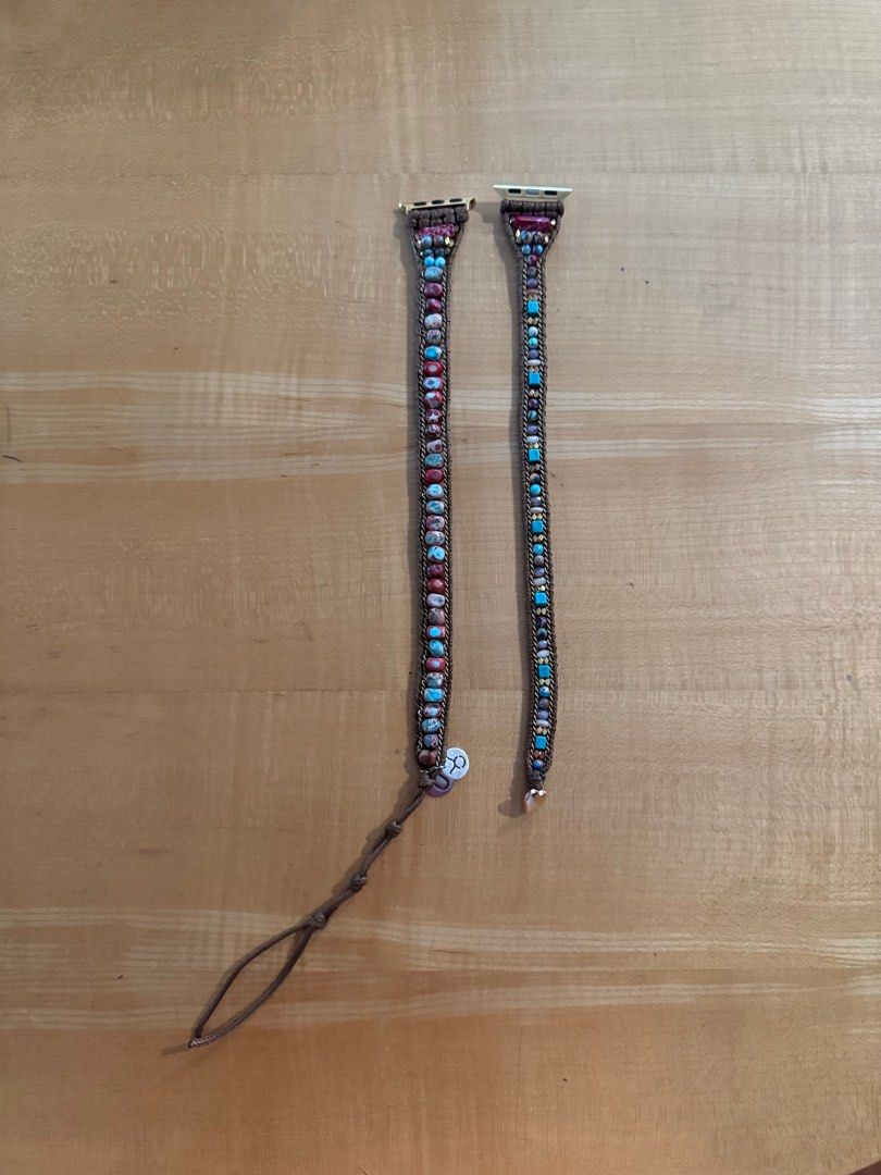 Apple watch boho strap (Category: Other Accessories) located in Singapore. Submitted by moonandstars11 (Listing ID 1343227708, Image 1). Description: Double apple watch strap - with Taurus zodiac charm. Real stones and beads with boho aesthetic. .