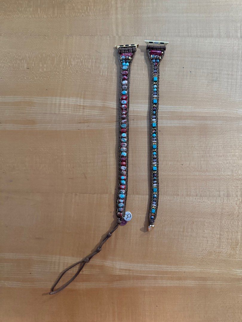 Apple watch boho strap (Category: Other Accessories) located in Singapore. Submitted by moonandstars11 (Listing ID 1343227708, Image 3). Description: Double apple watch strap - with Taurus zodiac charm. Real stones and beads with boho aesthetic. .
