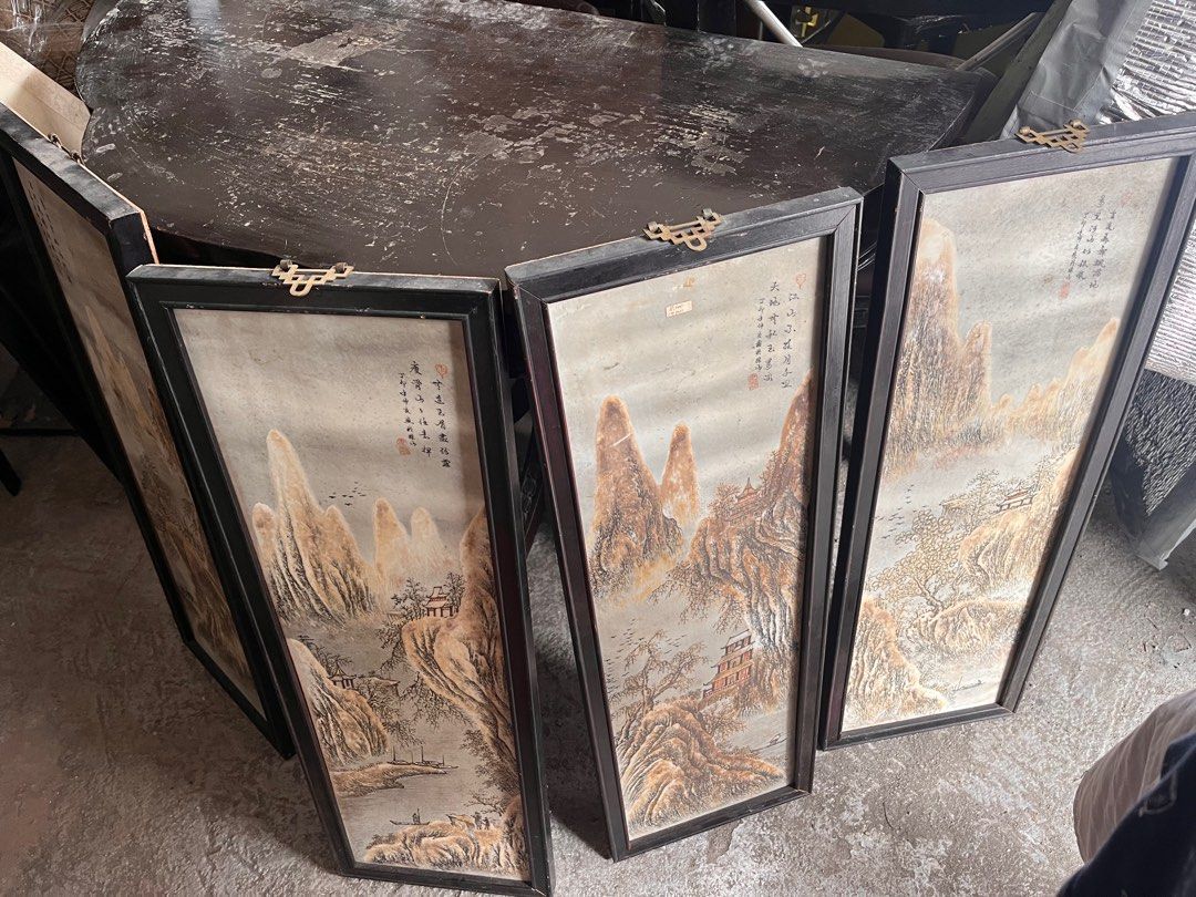 Asian watercolor wall frame (Category: Wall Decor) located in Makati City. Submitted by bodegamnl (Listing ID 1343235491, Image 3). Description: asian watercolor wall frame As is.