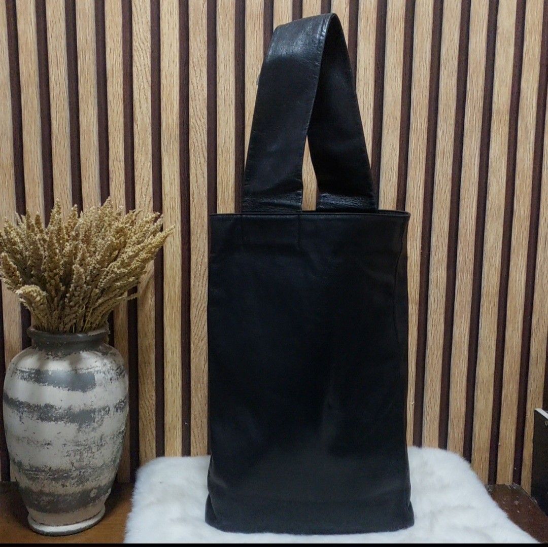 Authentic Helmut Lang Genuine leather Black Tote Bag Luxury Bags Wallets on Carousell