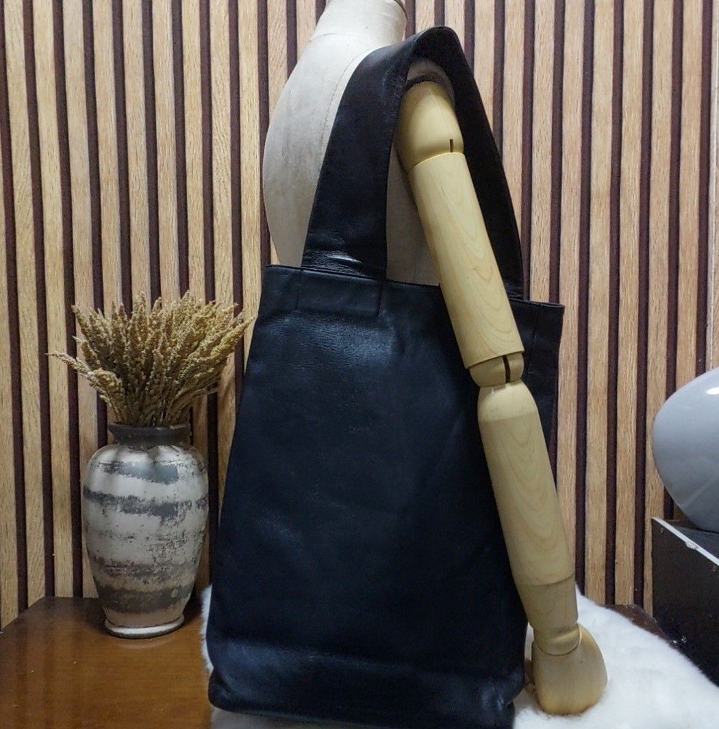 Authentic Helmut Lang Genuine leather Black Tote Bag Luxury Bags Wallets on Carousell