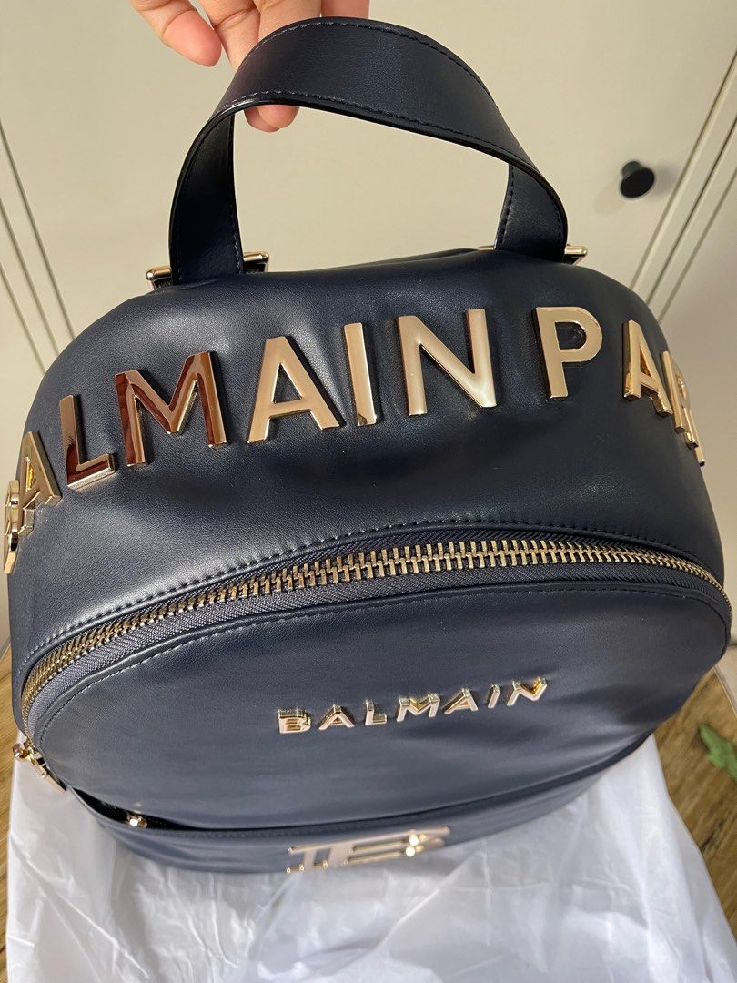 Balmain Backpack Navy Blue Leather (Category: Luxury Bags & Wallets) located in Puerto Princesa. Submitted by eds.raps (Listing ID 1343283991, Image 2). Description: Holiday Offer !!!! Preorder only Minimum DP required to secure the item Arrival Dec. 26 can meetup at MOA + shipping fee via lbc from Puerto Princesa City Open for layaway .