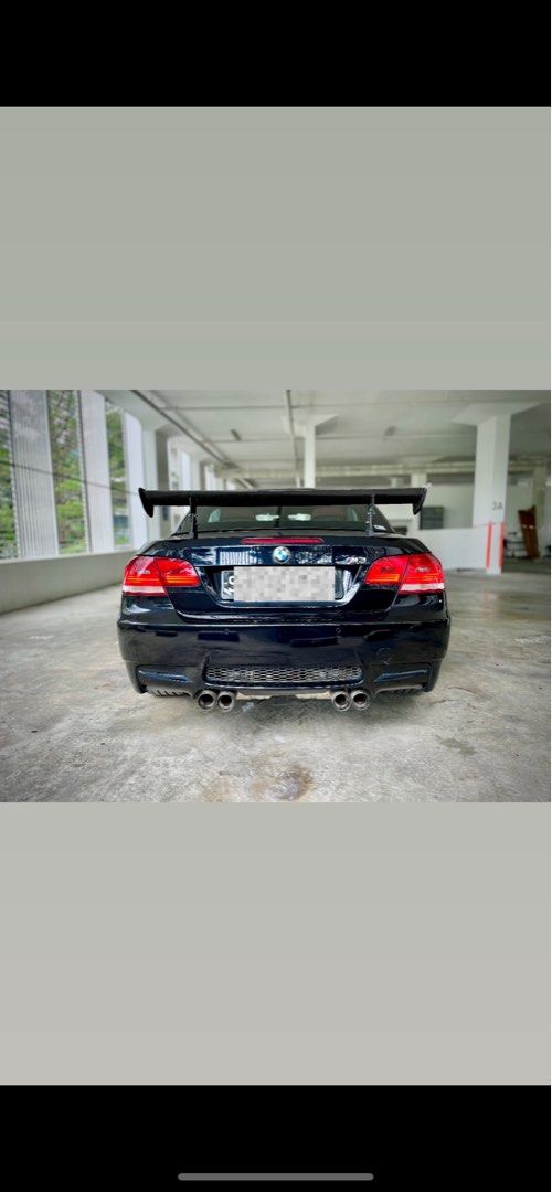 BMW 3 Series Convertible M3 Auto (Category: Used Cars) located in Singapore. Submitted by melvin.minhas (Listing ID 1343323473, Image 2). Description: Loaded with goodies! Carbon wing, m-sport lta legal exhaust, vorsteiner wheels with meaty ps4s tyres, bilstein b16 coilovers, armaspeed carbon intake, engine wear and tear done up. Optional valvetronic amytrix exhaust to go along. .
