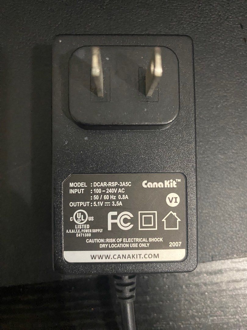 CanaKit 5.1 V USB C Power Brick (Category: Cables & Adaptors) located in Manila. Submitted by BRNDLSS (Listing ID 1343334291, Image 2). Description: Used it as a power brick for Raspberry Pi 4. Original box has been discarded..