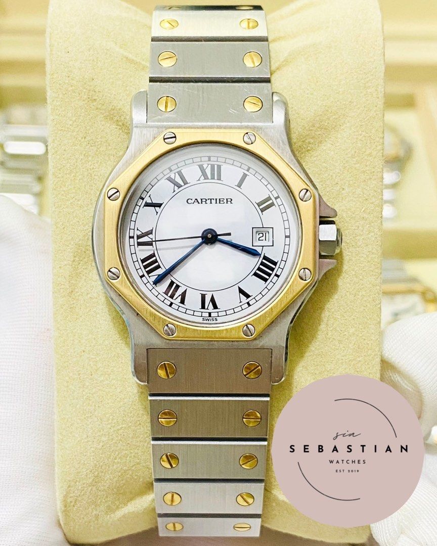 Cartier Santos Octagon Automatic (Category: Luxury Watches) located in Baliuag. Submitted by clicksmileph (Listing ID 1339454580, Image 1). Description: Cartier Santos Octagon Automatic 168,000 Php Guaranteed Authentic 9/10 - Excellent Condition Automatic Movement Unisex, 29mm Case size 6.5 inches wrist Unpolished - still presentable Meet-up by schedule / Shipping available 📩Direct message for more info.