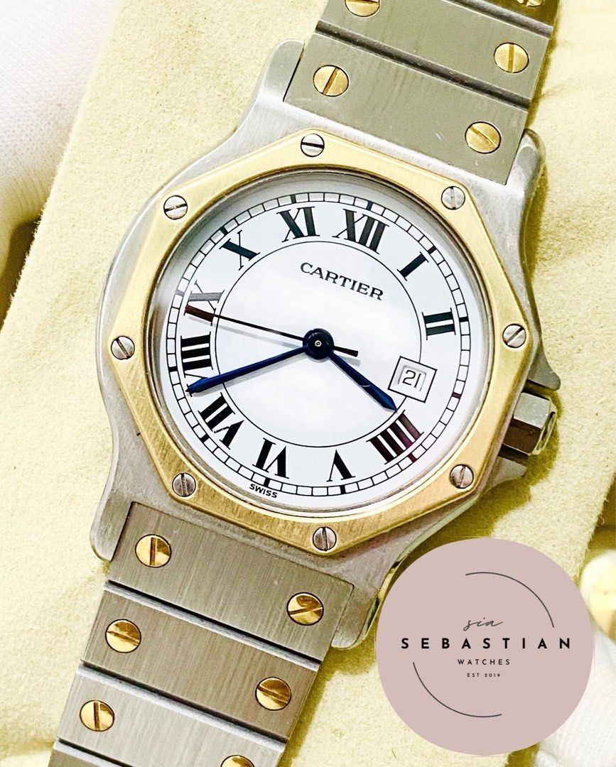 Cartier Santos Octagon Automatic (Category: Luxury Watches) located in Baliuag. Submitted by clicksmileph (Listing ID 1339454580, Image 2). Description: Cartier Santos Octagon Automatic 168,000 Php Guaranteed Authentic 9/10 - Excellent Condition Automatic Movement Unisex, 29mm Case size 6.5 inches wrist Unpolished - still presentable Meet-up by schedule / Shipping available 📩Direct message for more info.