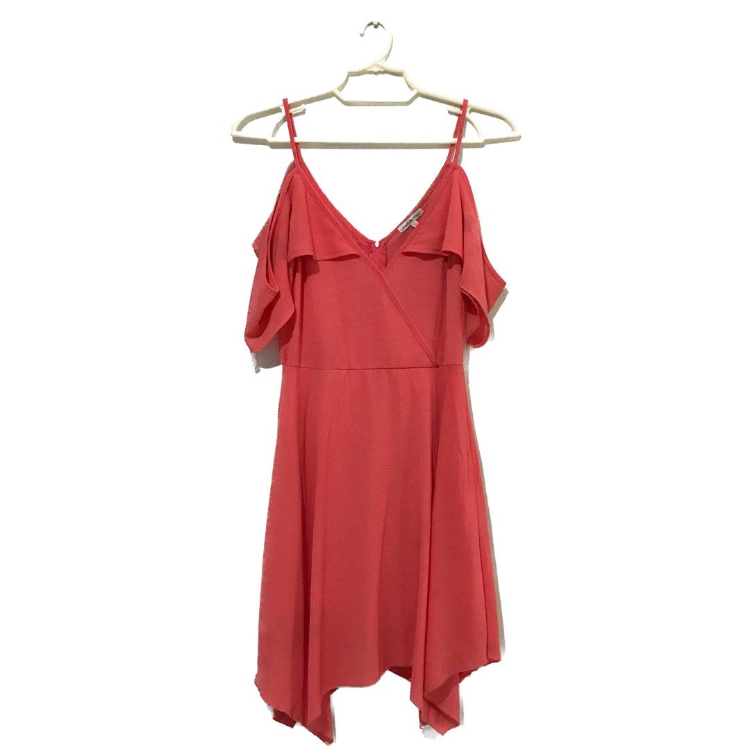 Charlotte Russe Cold Shoulder Ruffle Dress Women s Fashion Dresses Sets Dresses on Carousell