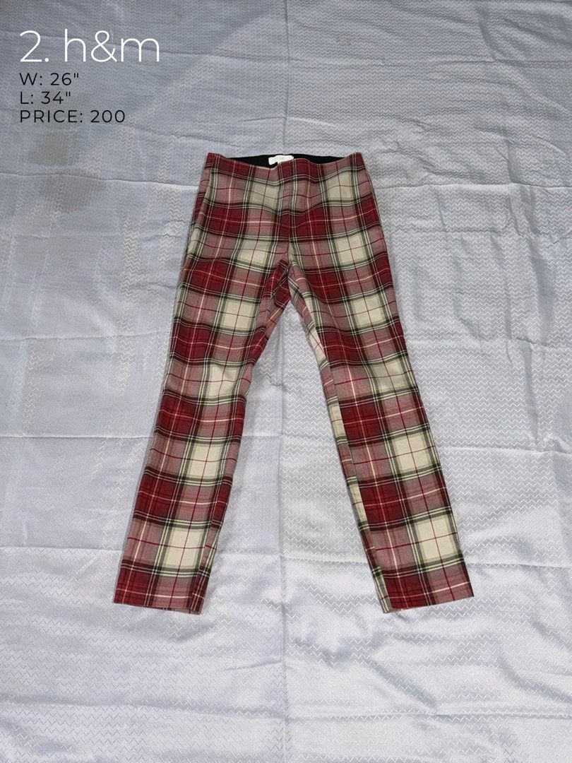 Checkered pants (Category: Jeans) located in Batangas. Submitted by soaph (Listing ID 1343327397, Image 1). Description: Fits:S-M Brand h&m.