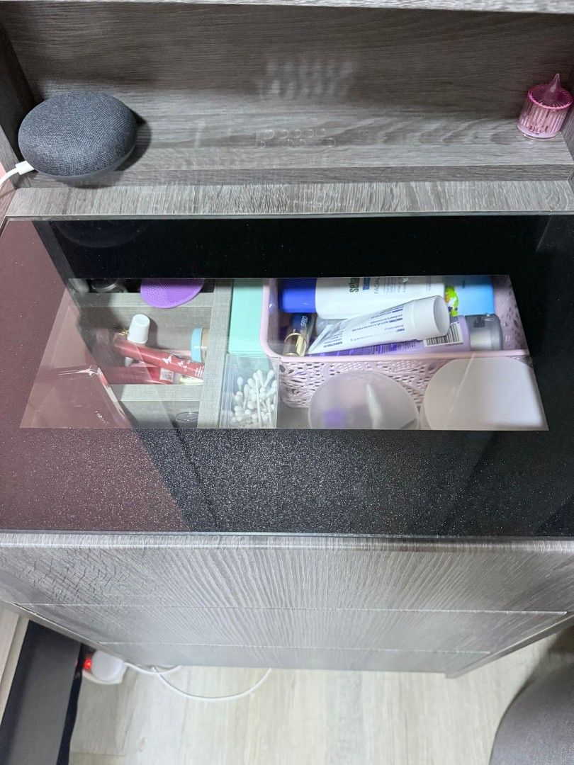 Dressing table (Category: Other Home Furniture) located in Singapore. Submitted by ji34b (Listing ID 1343263494, Image 3). Description: length = 84cm. breadth = 40cm. height = 172cm. Alot of compartment. very new. cash n carry. pls arrange own transport. thank you..