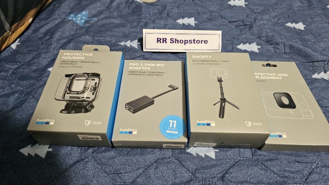 GoPro Hero 13 Accesories (Category: Cameras) located in San Miguel. Submitted by rrshopstore (Listing ID 1343243652, Image 1). Description: Original and brand new and sealed 1. GoPro 13 Protective Housing Case/Diving Case - Php3500 2. GoPro Shorty - Php2200 3. GoPro Protective Lens Replacement - Php1200 4. GoPro 3.5mm Mic Adapter - 2800 Compatible with Hero 13, Hero 12, Hero 11, Hero 10, Hero 9..