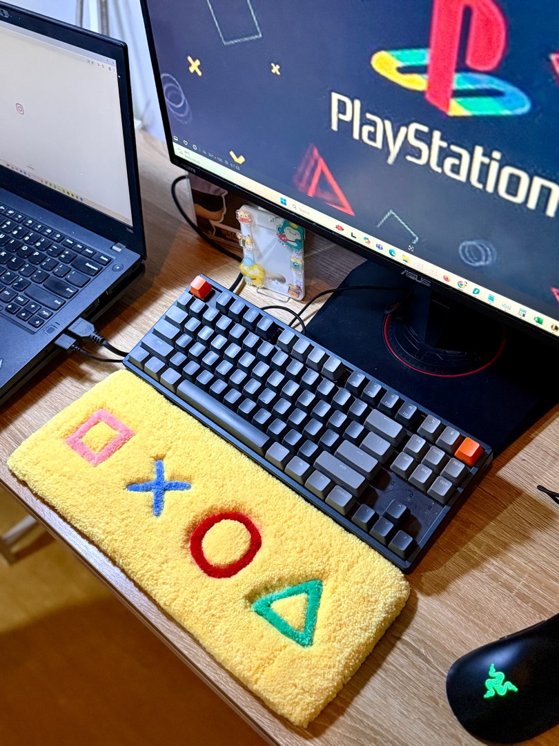 Handmade Tufted Playstation Keyboard Rug, Computers & Tech, Parts ...