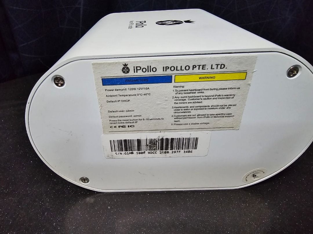 iPollo G1 Mini - Best HOME MINI ASIC MINER, Computers & Tech, Parts &  Accessories, Other Accessories on Carousell