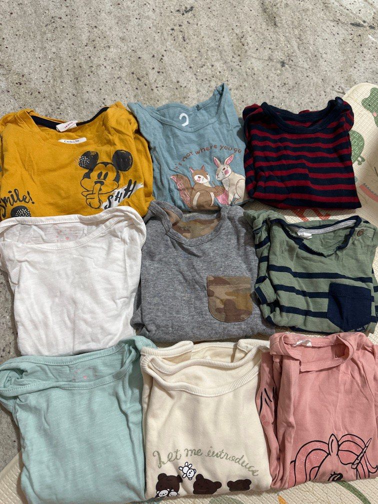 Kids Long Sleeved Tops (Category: Babies & Kids Fashion) located in Singapore. Submitted by gerit8 (Listing ID 1343309701, Image 1). Description: Most tagged for 18-24M Mix of mothercare, H&M etc $25 for all 9 pieces .
