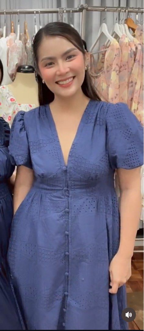 Living doll Amanda Dress (Category: Dresses) located in Quezon. Submitted by ourwelllovestuff (Listing ID 1343364026, Image 1). Description: Used once only XL on tag Navy blue eyelet, super nice fabric.