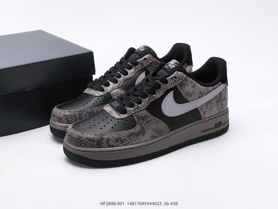 nike air force 1 snakeskin black