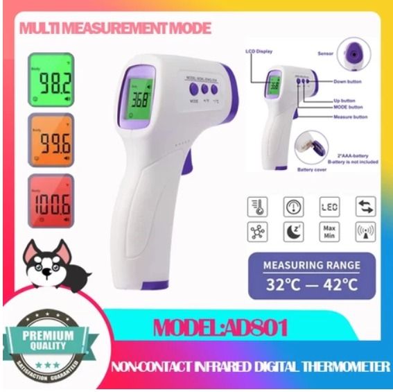 Non-Contact Infrared Thermometer – Accurate Temperature Reading (Category: Thermometers) located in Quezon City. Submitted by creativejoyusajp (Listing ID 1343224193, Image 1). Description: 🏷️Sale Price: P400 EACH 💰Orig Price: P800 🚨Amazing Deal! 🚨Everything must go ✅️No Battery! Use infrared sensor, when thermometer is bright, it can be Use as a constant temperature led light. ✅️Usb power supply, charging and mobile temperature display, can 