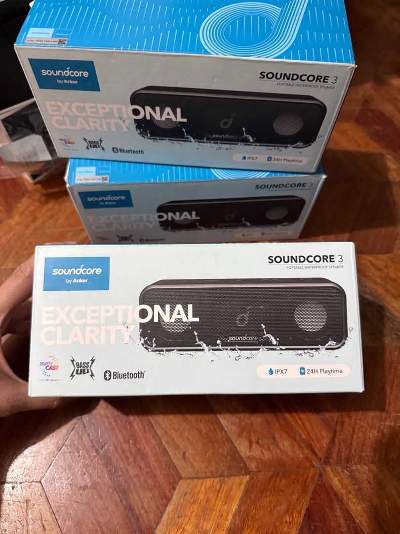Original Anker SoundCore 3 Bluetooth Speaker (Category: Soundbars, Speakers & Amplifiers) located in Manila. Submitted by razelysonn (Listing ID 1343341893, Image 1). Description: 3pcs only 2,300 each - fixed price .