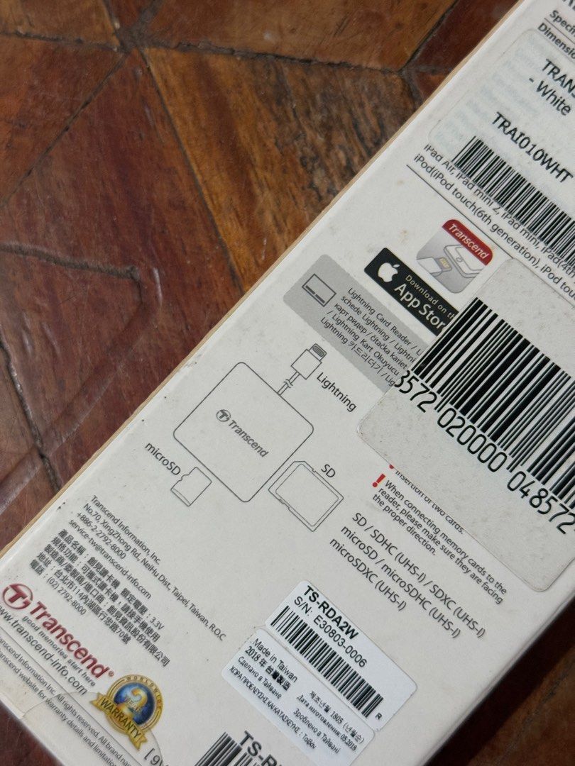 Original Transcend iPhone Lightning OTG Memory Card Reader (Category: Cables & Adaptors) located in Manila. Submitted by razelysonn (Listing ID 1343288639, Image 3). Description: Last piece, price is firm :) .