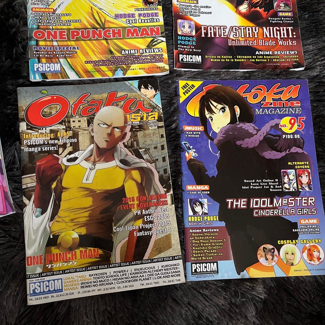 otaku zine magazine set (Category: Comics & Manga) located in Las Pinas. Submitted by 913ver (Listing ID 1343230288, Image 3). Description: take all for 200 pesos - no posters - no damages one punch man shingeki no kyujin anime otaku manga collection .