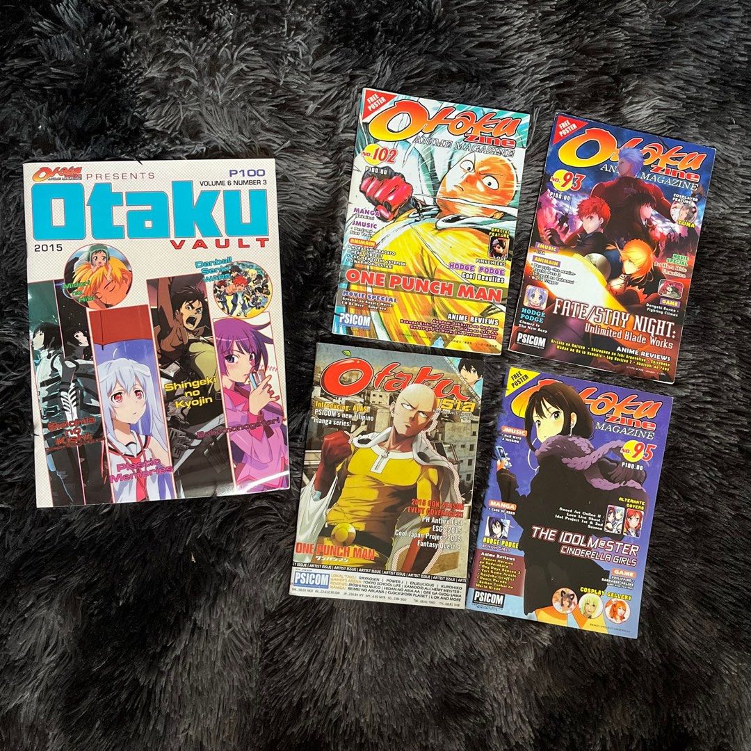 otaku zine magazine set (Category: Comics & Manga) located in Las Pinas. Submitted by 913ver (Listing ID 1343230288, Image 1). Description: take all for 200 pesos - no posters - no damages one punch man shingeki no kyujin anime otaku manga collection .