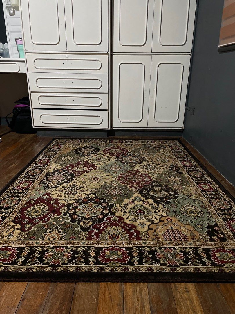 Rhyme 2 Collection Egyptian Carpet (Category: Carpets, Mats & Flooring) located in Quezon City. Submitted by celinecabrera (Listing ID 1343313570, Image 1). Description: Egyptian Carpet 140cm height x 190cm width Anti slip underlay ready Selling for P6,500 only. Original price is P9,000. Bought last September 2024 Used in bedroom only..