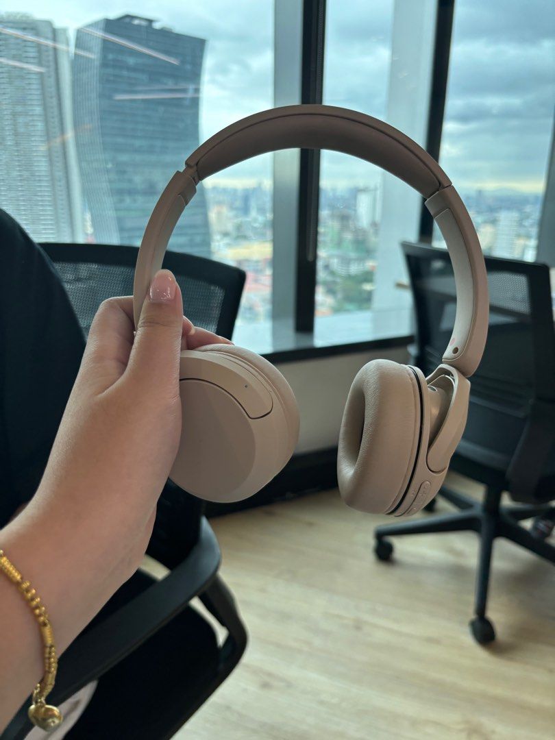 SONY Almost New Wireless Headphones (Category: Headphones & Headsets) located in Makati City. Submitted by mjitaxy (Listing ID 1343269890, Image 2). Description: ✅Sony WH-CH520 Wireless Headphones in Beige ✅ Almost New - Used for 1 Month only ✅ Pick-up via Lalamove same day ✅ MOP GCash or Bank Transfer ‼️ Lower than SRP Php 3,299 ⛔️ Need Type C Charger ✅ Negotiable.