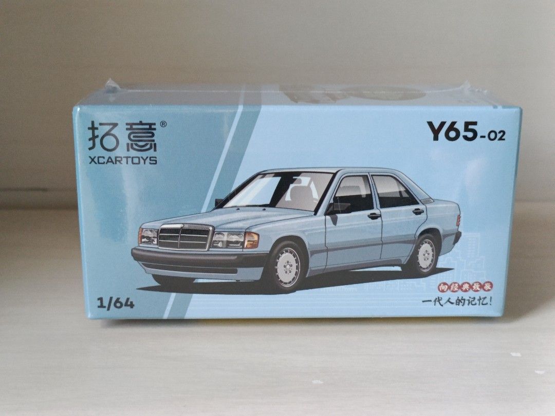 新品】拓意 XCARTOYS 1/64 190E メルセデス・ベンツ 青 銀