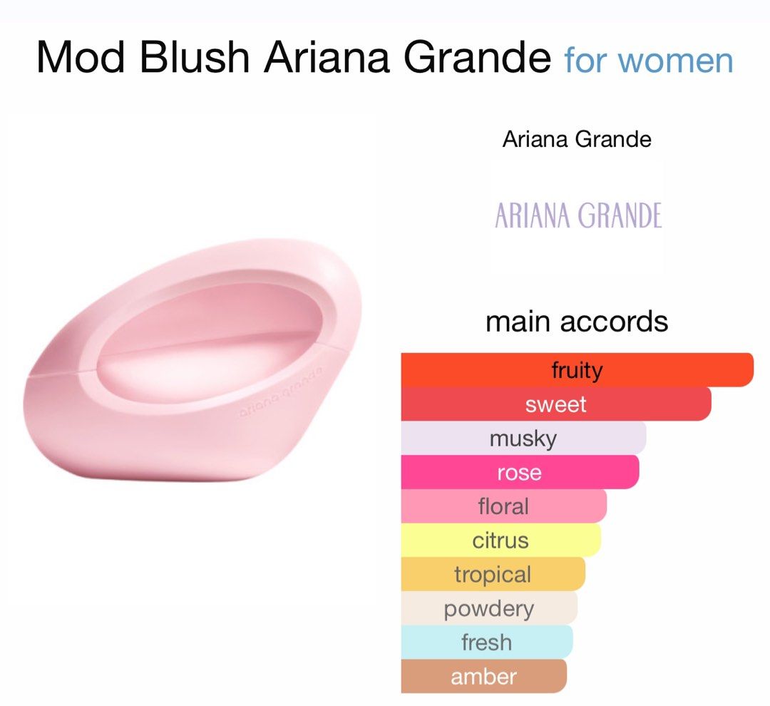 Ariana Grande MOD Blush US Tester (Category: Fragrance & Deodorants) located in Manila. Submitted by summerfinds_mnl (Listing ID 1343467796, Image 1). Description: US Tester only. Pls manage your expectations Same bottle, same box. Brand new and sealed Last for 4-6 hours Location: Manila.