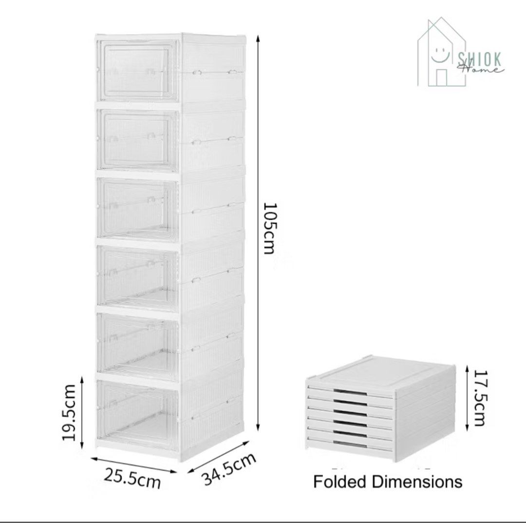 Foldable stackable shoe rack (Category: Shelves, Cabinets & Racks) located in Singapore. Submitted by elisaxy (Listing ID 1343508798, Image 1). Description: BRAND NEW IN PACKAGING.