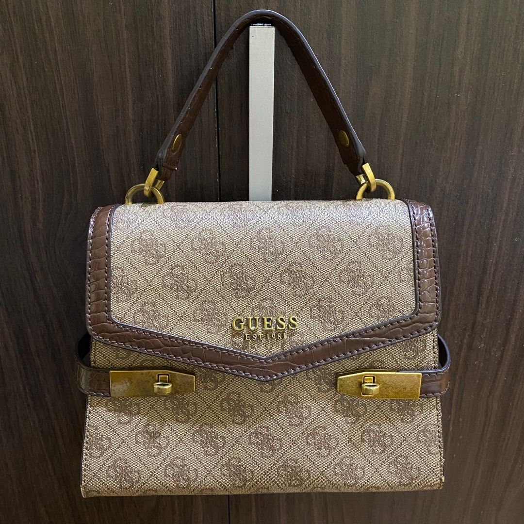 GUESS Zadie Logo Top Handle Bag Women s Fashion Bags Wallets Shoulder Bags on Carousell