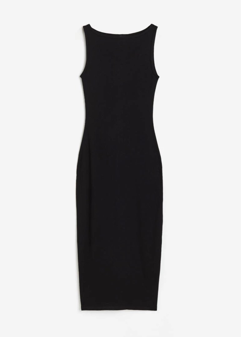 H&m black bodycon dress discount