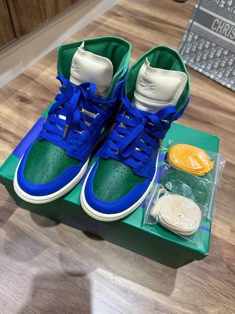 Jordan 1 x Aleali (Category: Sneakers) located in Manila. Submitted by jpal21 (Listing ID 1343474623, Image 1). Description: Jordan 1 x Aleali 8k ONLY RUSH!! ✔️Used once ✔️Complete with box ✔️High cut ✔️Size: US 5/ EU 35.5/ UK 2.5/CM 22.