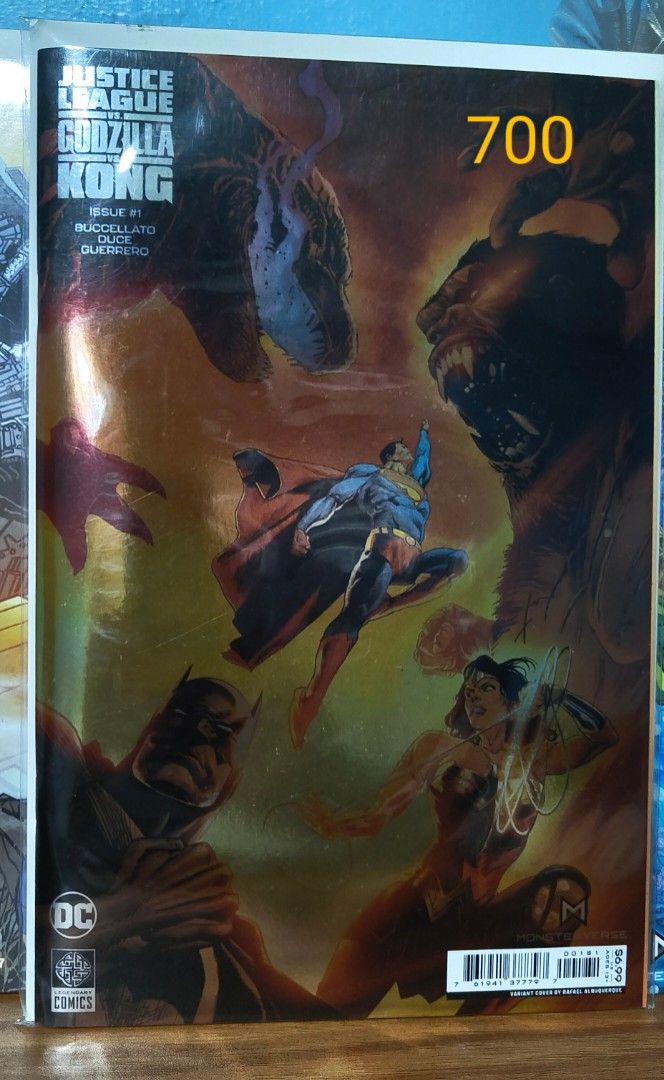 Justice League vs Godzilla vs Kong (Category: Comics & Manga) located in Paranaque City. Submitted by kpau05 (Listing ID 1332713600, Image 2). Description: JLA vs Godzilla vs Kong #1, 4, 7 prices on the pic 1200 if take all.