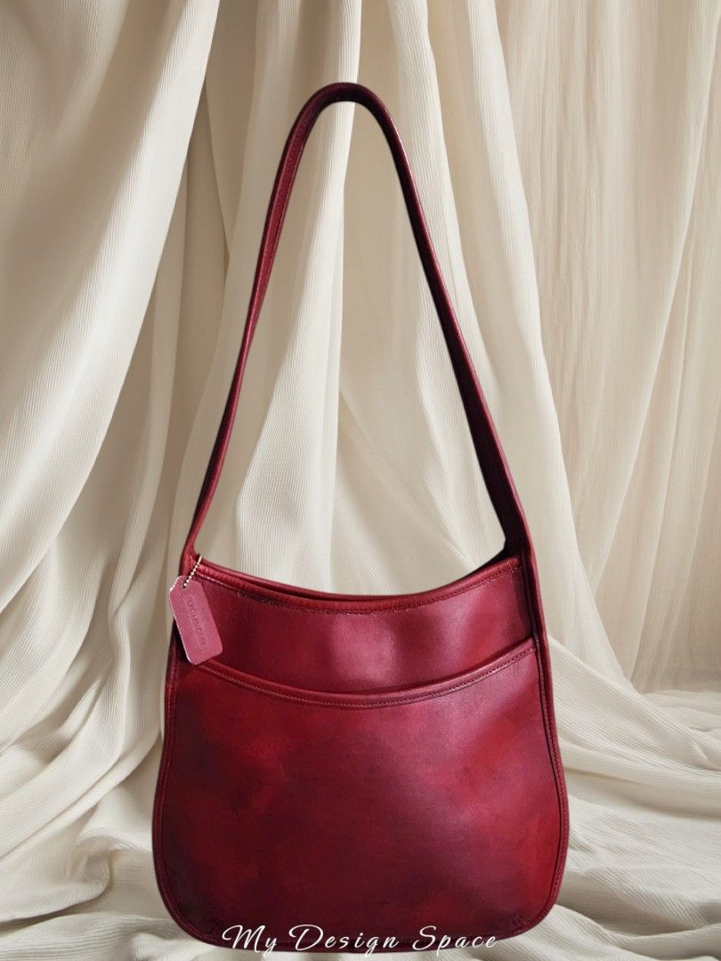 バッグ Coach Ergo One Shoulder Bag Red COACH Ergo Rare Red Shoulder Bag Rare Old Coach One Shoulder