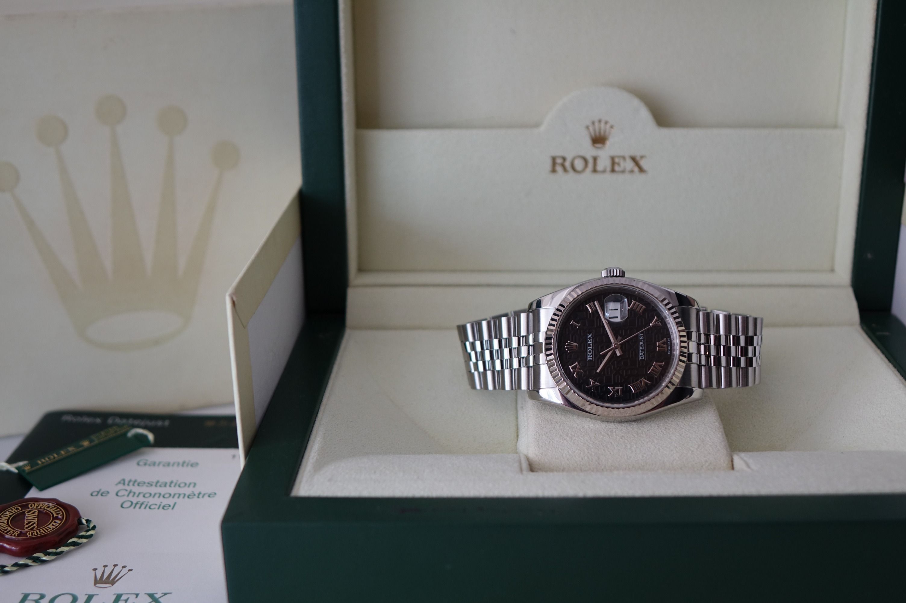 Rolex Datejust 36 116234 black computer roman dial full set, Luxury ...