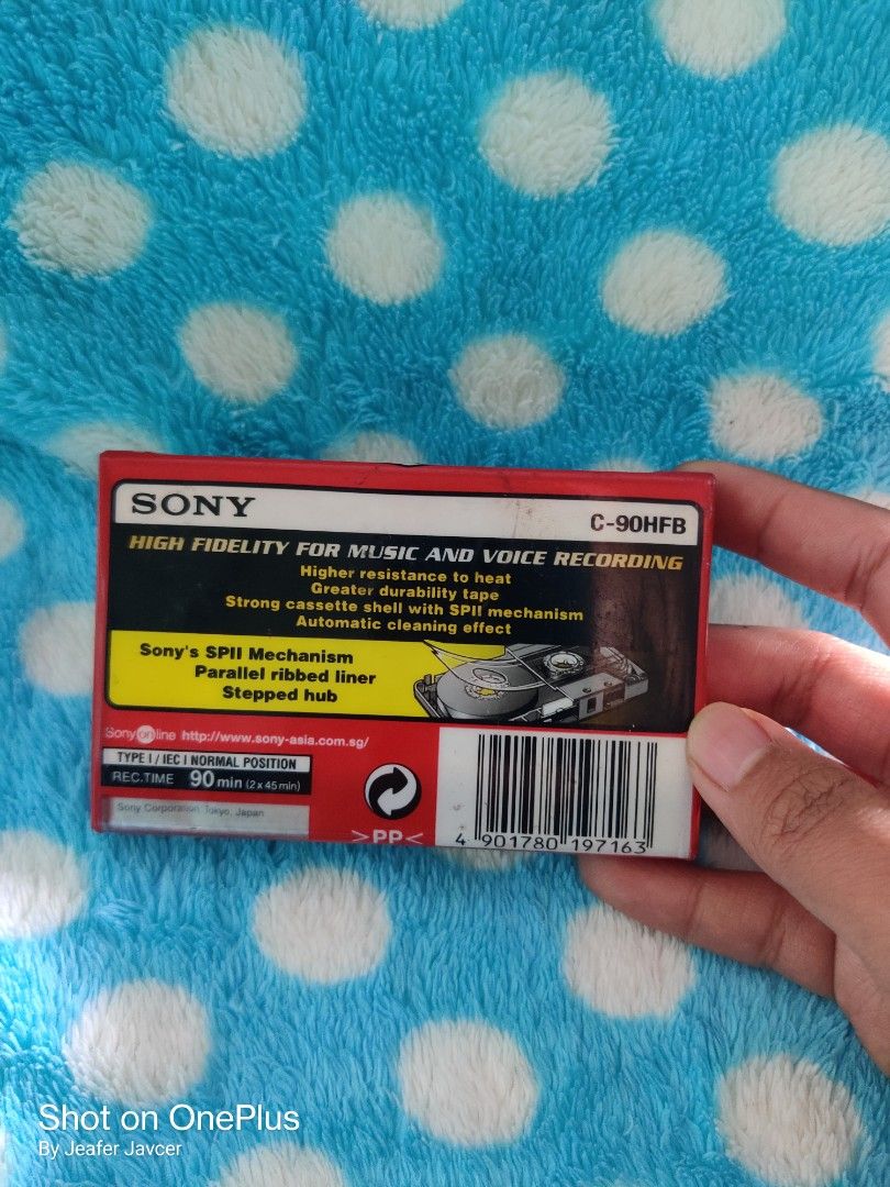 Sony HF 90 C-90HFB cassette tape (Category: Portable Audio Accessories) located in Baguio. Submitted by ferns_garage.0924 (Listing ID 1343454358, Image 2). Description: sealed Sony HF 90 C-90HFB cassette tape high fidelity for music and voice recording scan pics for reference and other details wysiwyg, as it is. MOP GCASH location Baguio The seller is not liable for any damage or loss of the item due to mishandling of the courier..