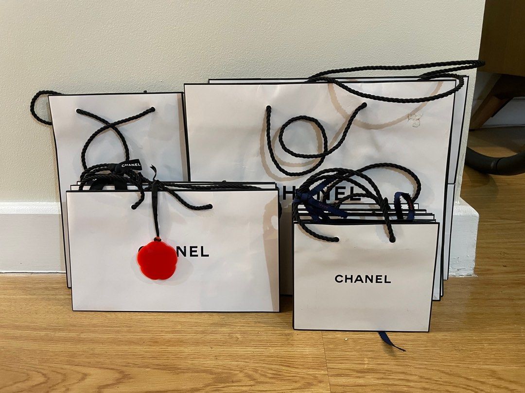 Chanel paper bag (Category: Luxury Bags & Wallets) located in Manila. Submitted by tintin._. (Listing ID 1343598440, Image 1). Description: Mini 100 Xs 150 Small 200 Med 250.
