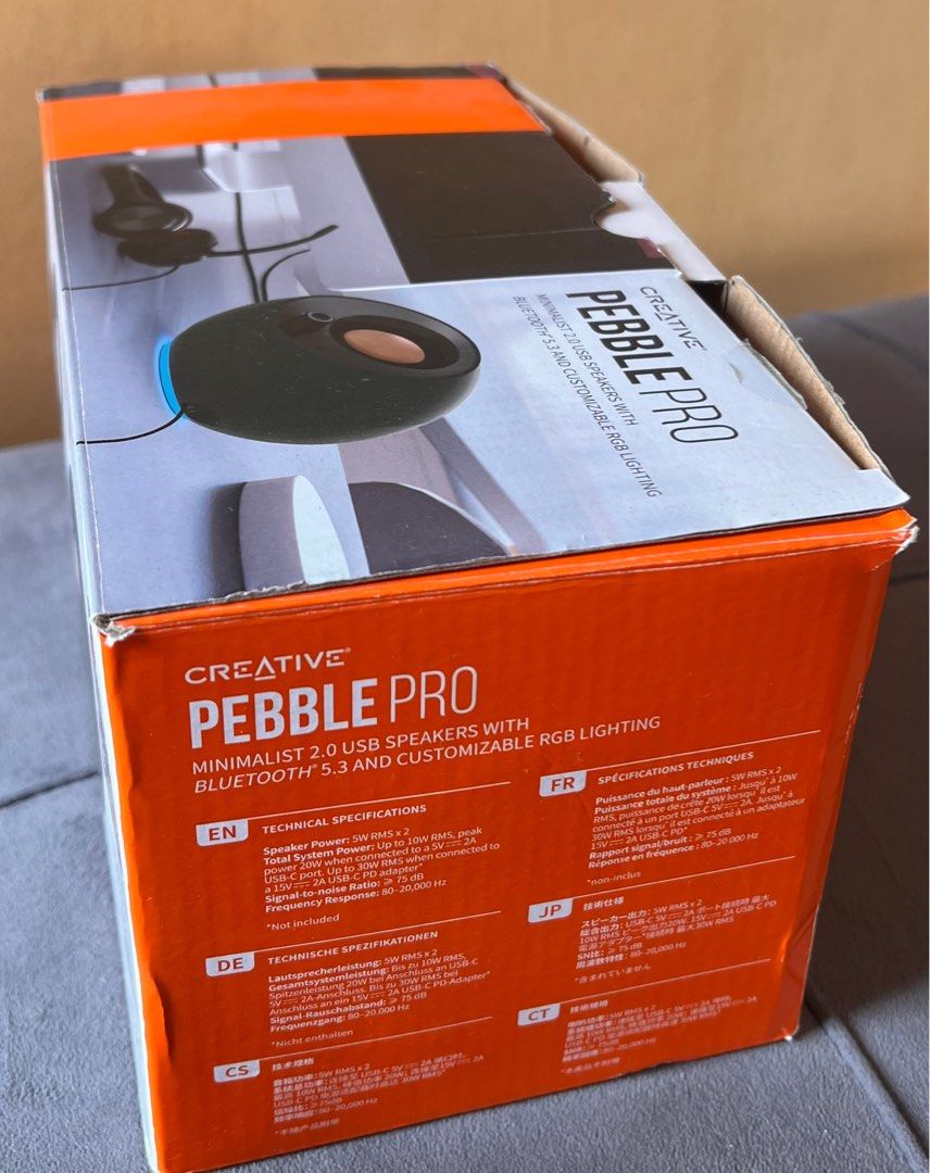 Creative Pebble Pro (Category: Soundbars, Speakers & Amplifiers) located in Manila. Submitted by beatep (Listing ID 1343544010, Image 2). Description: Guaranteed authentic Green color. Opened for testing only From SG Buyer will shoulder shipping.