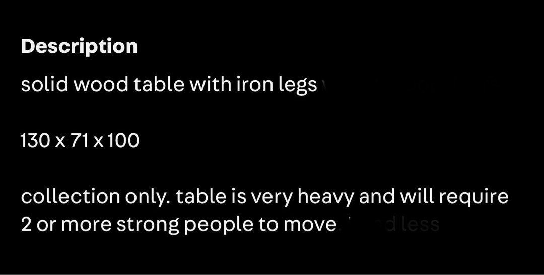 Dining Table (Category: Tables & Sets) located in Singapore. Submitted by qisyaleopard (Listing ID 1343668664, Image 3). Description: Sell off my dining table. Too small for my hall .. negotiable for fast deal. .