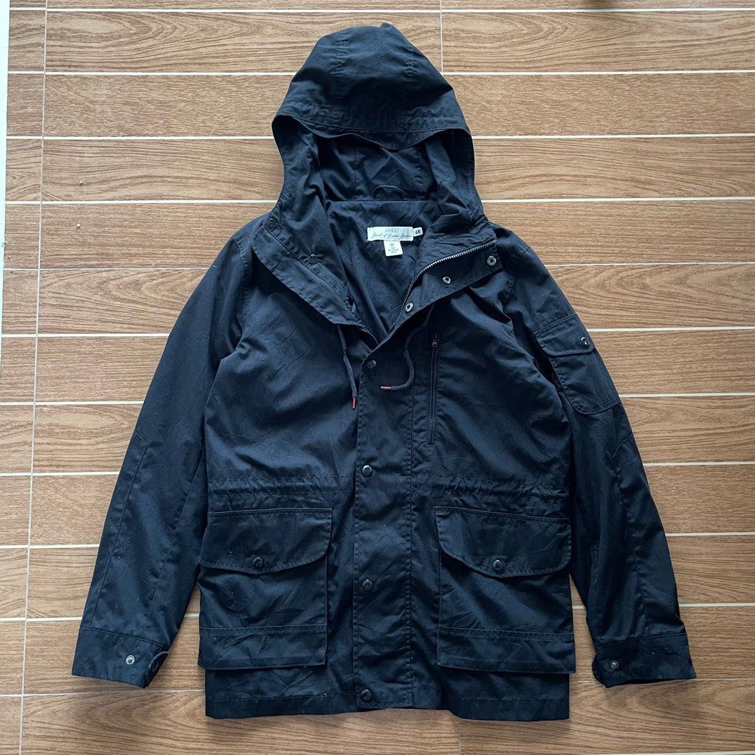 H M Men s Parka Jacket Large Authentic Men s Fashion Coats Jackets and Outerwear on Carousell