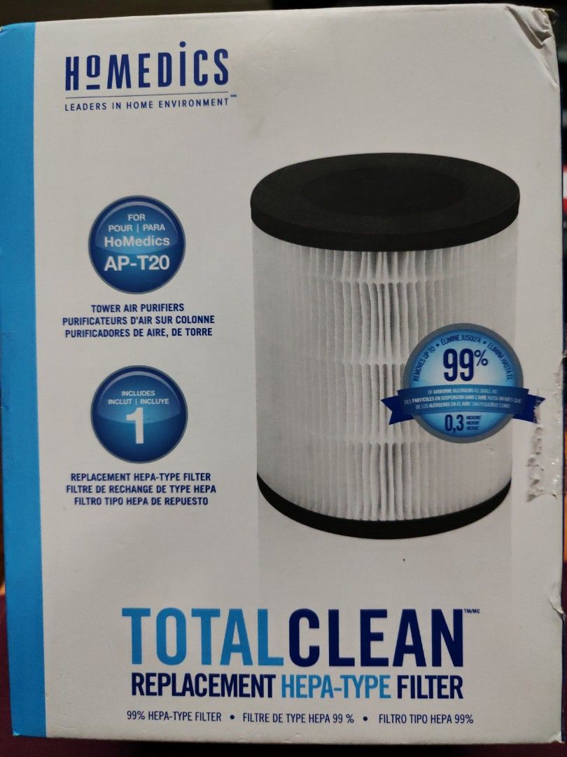 Homedics total clean hepa type filter replacement (Category: Cleaning Tools & Supplies) located in Manila. Submitted by fermel (Listing ID 1343610597, Image 1). Description: Sf c/o buyer Location Manila Brand Homedics Brand Homedics Material Nylon Product Dimensions 6.63"L x 6.5"W x 8.38"Th Compatible Devices Air Purifier, Air Cleaner Global Trade Identification Number 00031262090379 UPC 031262090379 HEPA-TYPE FILTER REPLACEMENT– This Homedics To