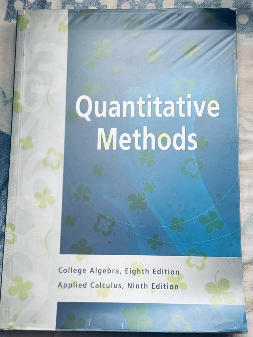 Mathematics QUANTITATIVE METHODS （分類：教科書）位於 Hong Kong。 由 sky721 提交（商品編號 1343594937，圖片 1）。簡介： McGraw-Hill Primis ISBN: 978-0-390-79360-7 MHID 0-390-79360-4。