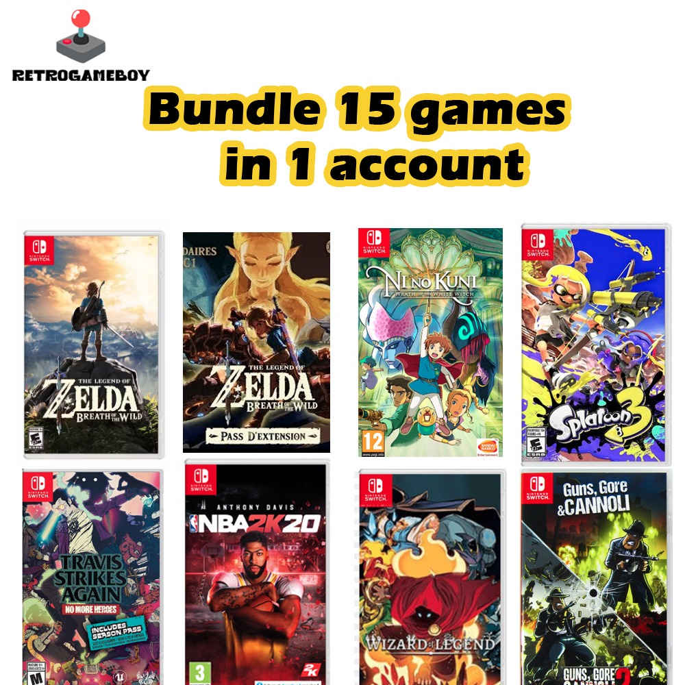 Nintendo Switch Game Digital Account | Bundle 15 Games In 1 Account ...