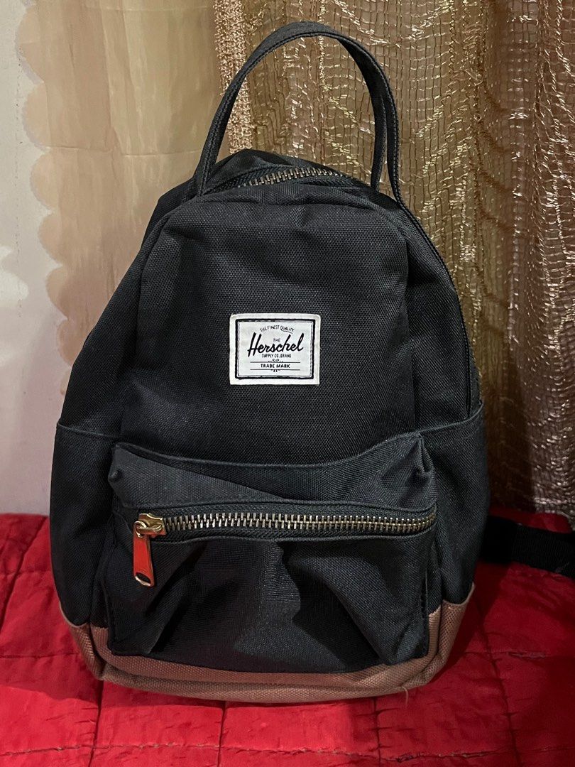 Original Herschel Nova Mini Black Backpack Women s Fashion Bags Wallets Backpacks on Carousell