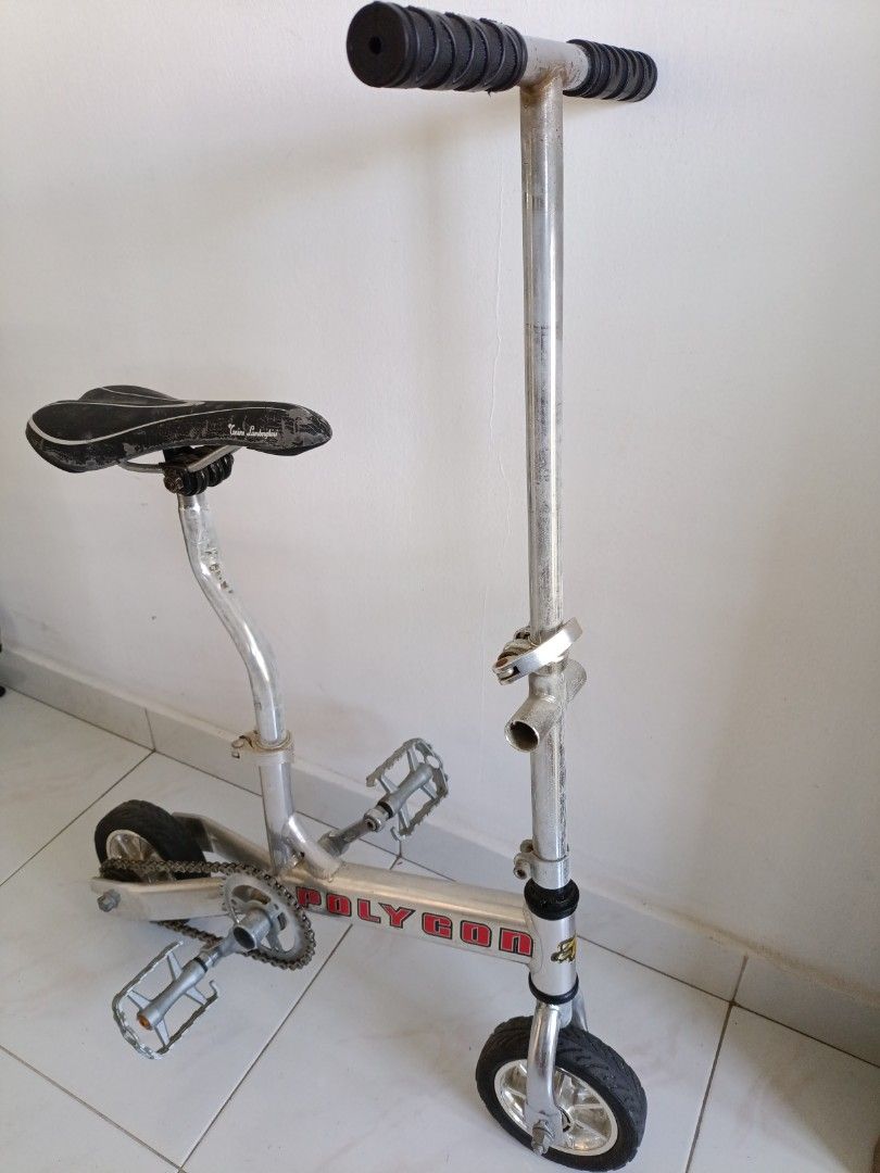 Polycon mini wheels bicycle (Category: Bicycles) located in Singapore. Submitted by ridley (Listing ID 1343554733, Image 2). Description: This is a vintage mini wheels (solid) bicycle by Polycon. not in best shape but working fine, need some polishing and maybe change of saddle to make it look good again. This is not for kids and also not for commuting.