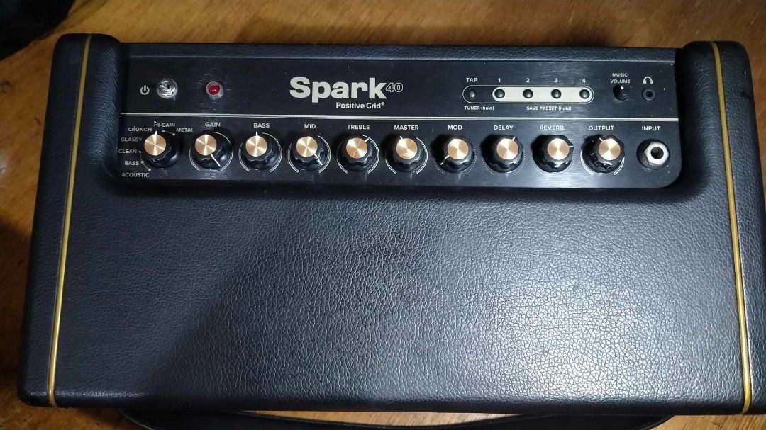 Positive Grid Spark 40 Guitar Smart Amp (Category: Soundbars, Speakers & Amplifiers) located in Pasay City. Submitted by silentbear_c00b58 (Listing ID 1343593564, Image 2). Description: For Sale: Positive Grid Spark 40 Guitar Amp (Lightly Used) Repriced: ₱9,000 (Negotiable) Condition: Lightly used and well taken care of Includes power adapter (no original box) Issue: After around an hour of use, the sound may occasionally cut out, even though the