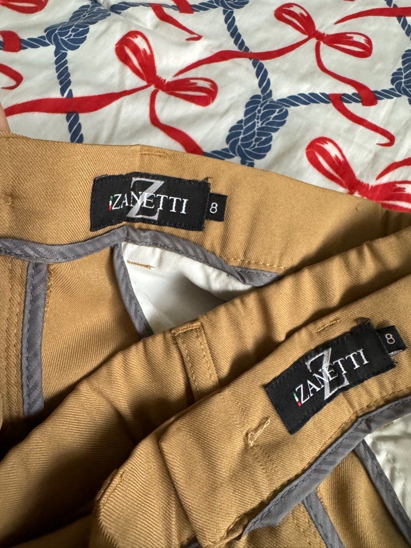 Preloved satin katrin school pants boys size 8 (Category: Babies & Kids Fashion) located in Manila. Submitted by candilicious14 (Listing ID 1343616235, Image 3). Description: Preloved satin katrina pants for boys Brand: Zanetti Size 8 8/10 in very good used condition With minor flaws in one of the pants (please see photos) Selling as bundle RFS: outgrown/ decluttering Location: Sampaloc, Manila Buyer to shoulder the delivery/shipping fee .