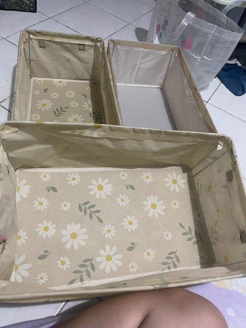 RUSH SALE!! Clothes foldable organizer (Category: Storage Boxes & Baskets) located in Manila. Submitted by kathnise_ (Listing ID 1343671538, Image 3). Description: Get this 3 sturdy boxes for 200!!! This is foldable. Rfs: moving out PAYMENT FIRST BASIS. LAST PRICE POSTED. 1 day reservation only. no return, no exchange. .