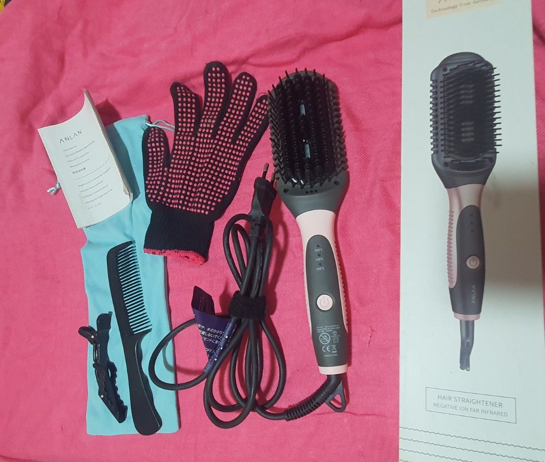 Anlan Hair Straightener Comb (Category: Hair) located in Santa Rosa. Submitted by better.shoppe (Listing ID 1343733890, Image 2). Description: Very good working condition. Used twice. RFS: Decluttering Item is priced fairly. No need to haggle. Thank you..